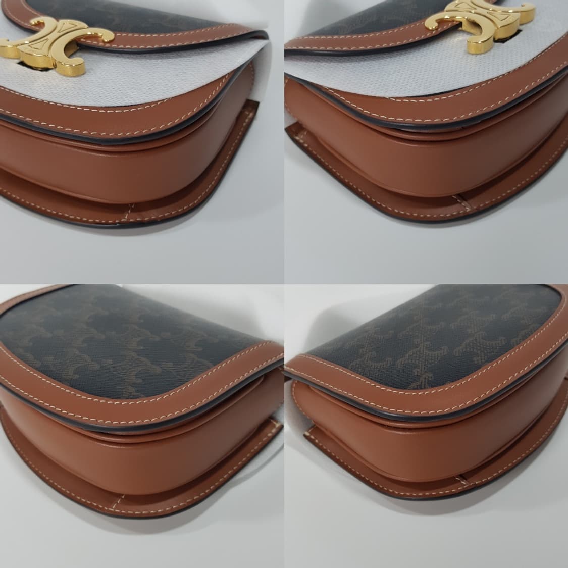 새상품! 셀린느 미니 클레아 베사체 트리오페 캔버스 탠 탑핸들  상품이미지8