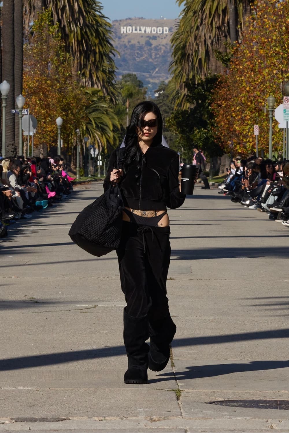 발렌시아가 라인스톤 트레이닝 셋업 후드집업 팬츠 쥬시꾸뛰르 패리스힐트 상품이미지1