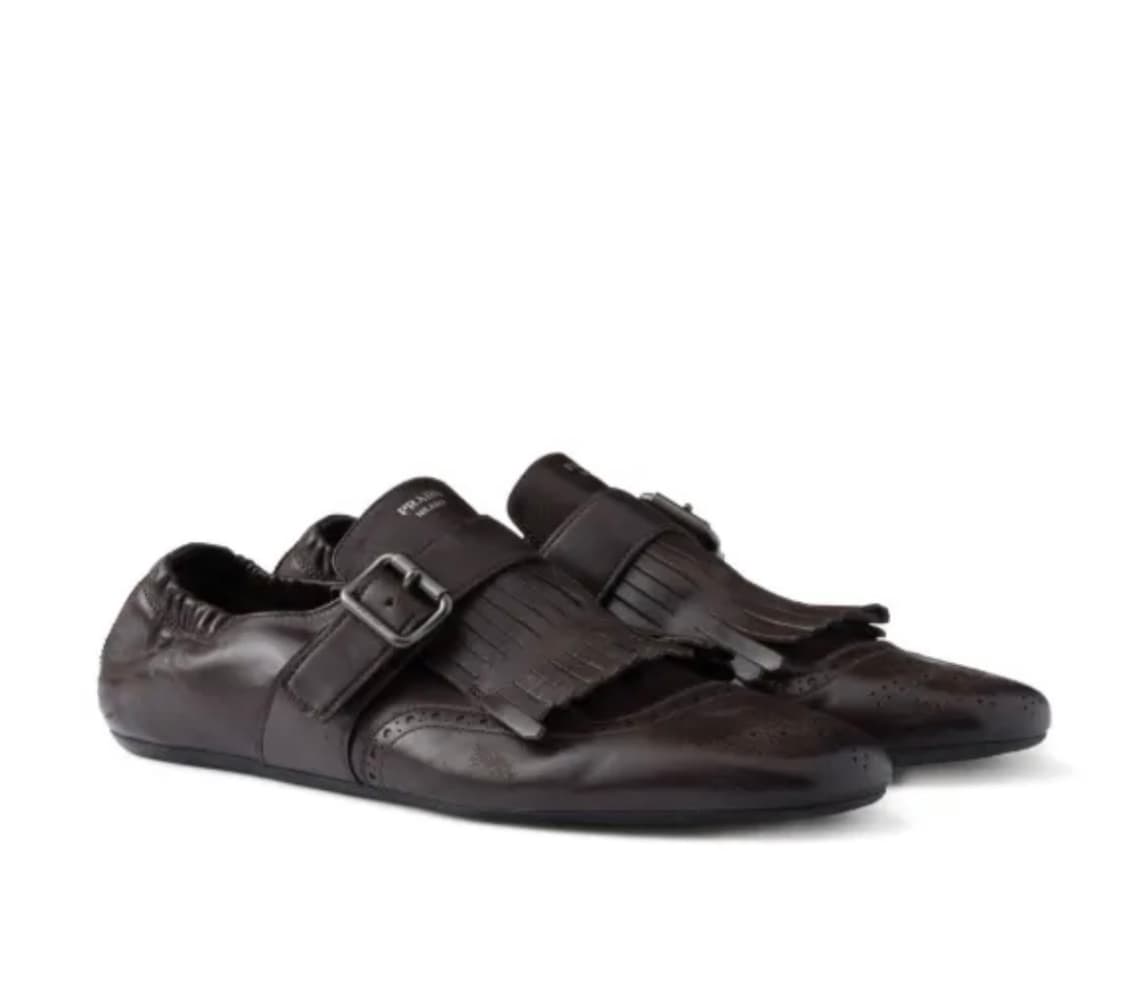 [새상품]프라다 프린지 몽크 스트랩 로퍼(10 사이즈) 상품이미지1