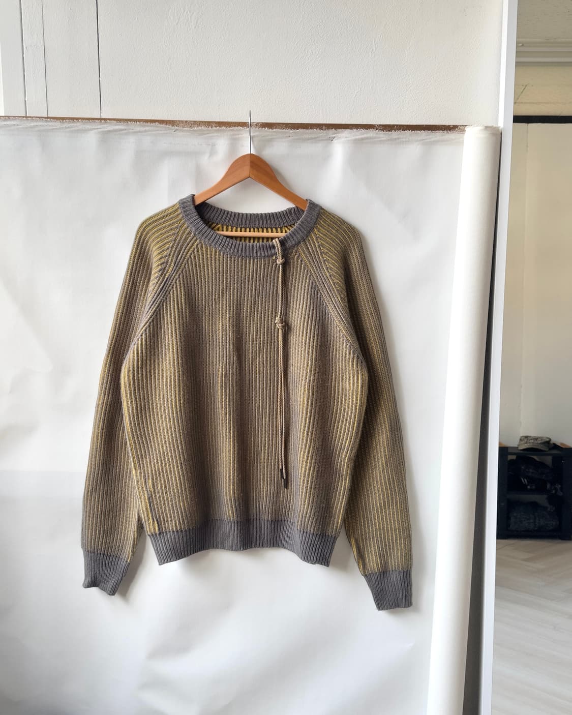 [vtg] stripe neck string knit   상품이미지2