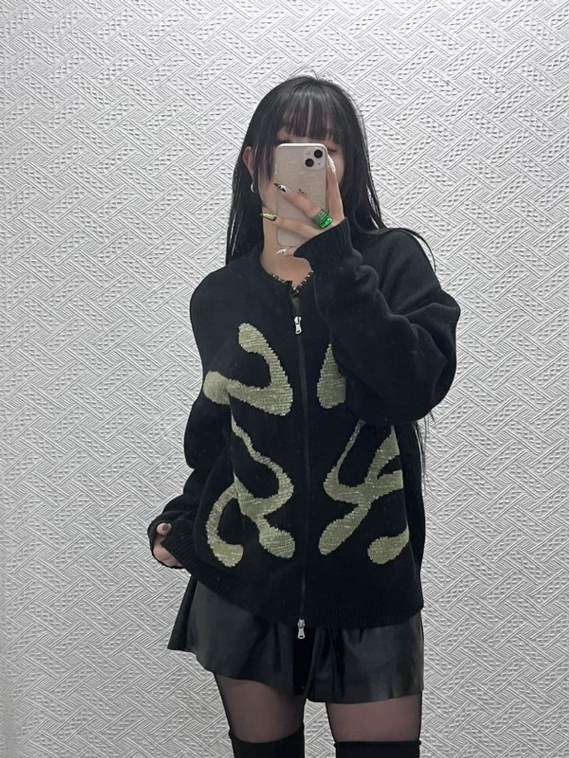 엑스톤즈 스트릿 셀즈 오버핏 투웨이 니트 집업 가디건 M C08695 상품이미지2