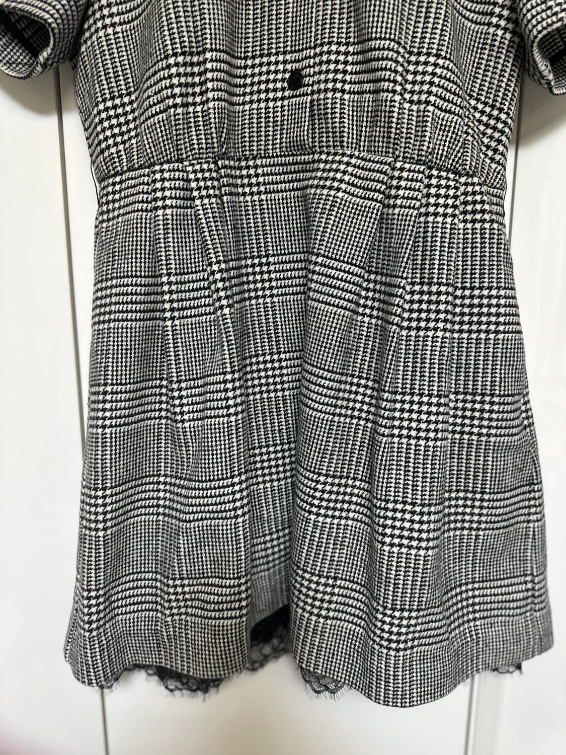 디올글렌체크 반팔 미니 울원피스 정품 상품이미지3