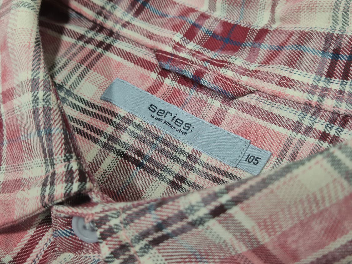 시리즈 핑크 워싱 체크 오버형 셔츠 상품이미지3