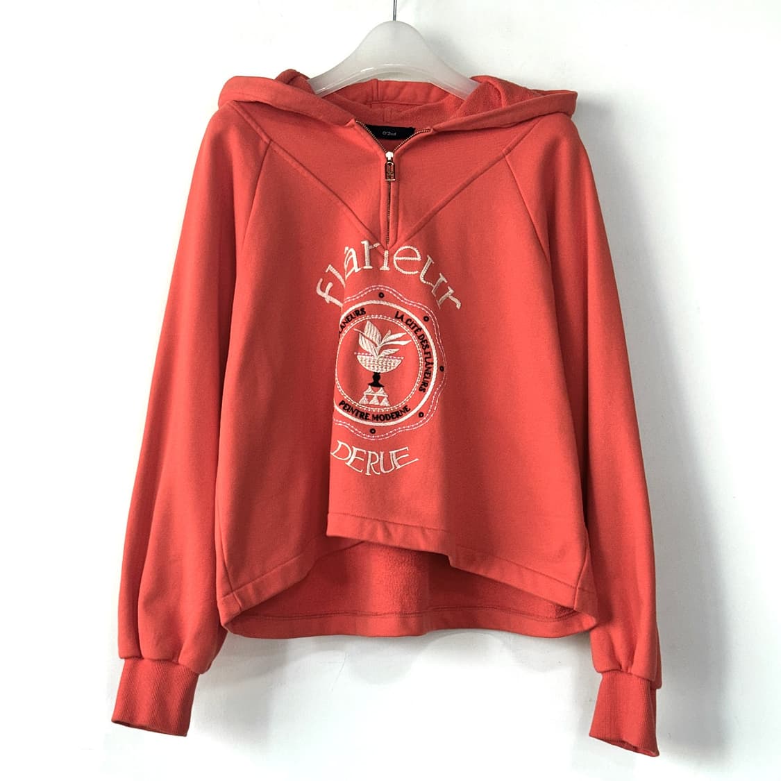 오즈세컨 하프 집업 자수 후디 상품이미지2