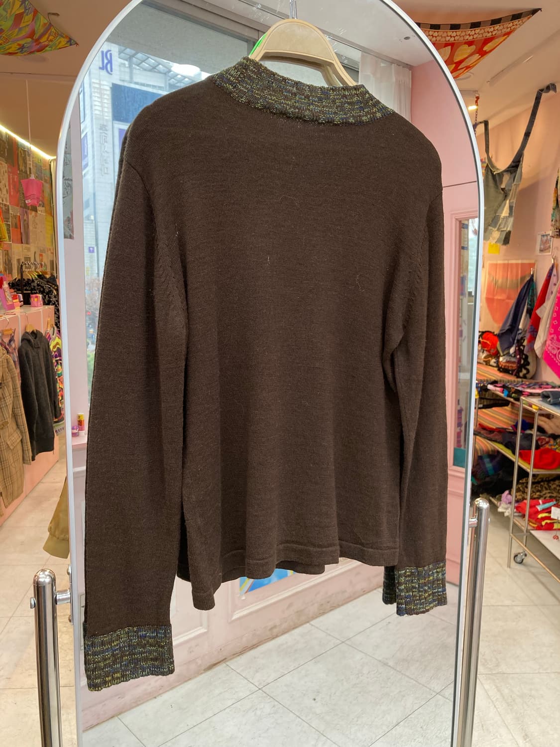 빈티지 브라운 롱 슬리브리스 상품이미지5