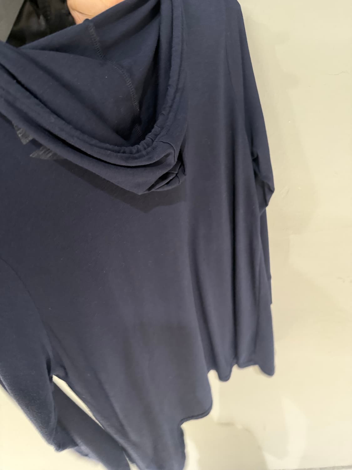 stripe top layered detail hood cardigan 상품이미지7