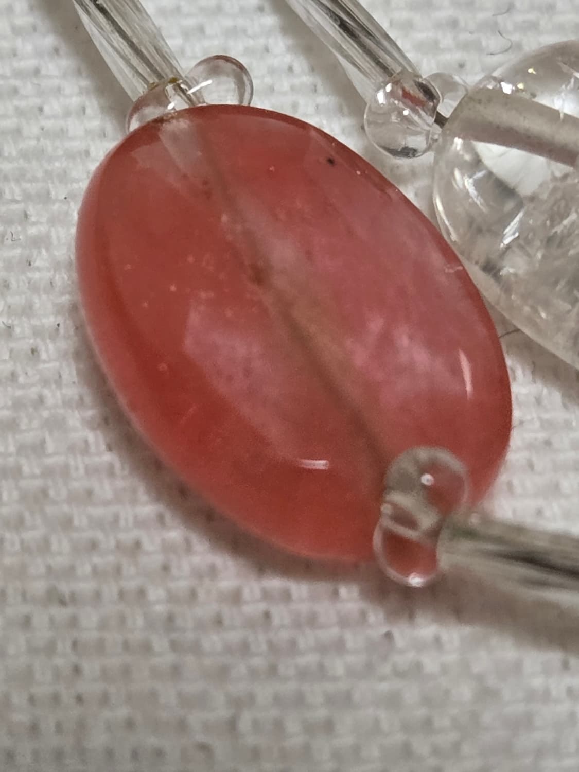 빈티지 믹스 원석 목걸이 크랙수정 로즈톤 내포수정 포인트 상품이미지1