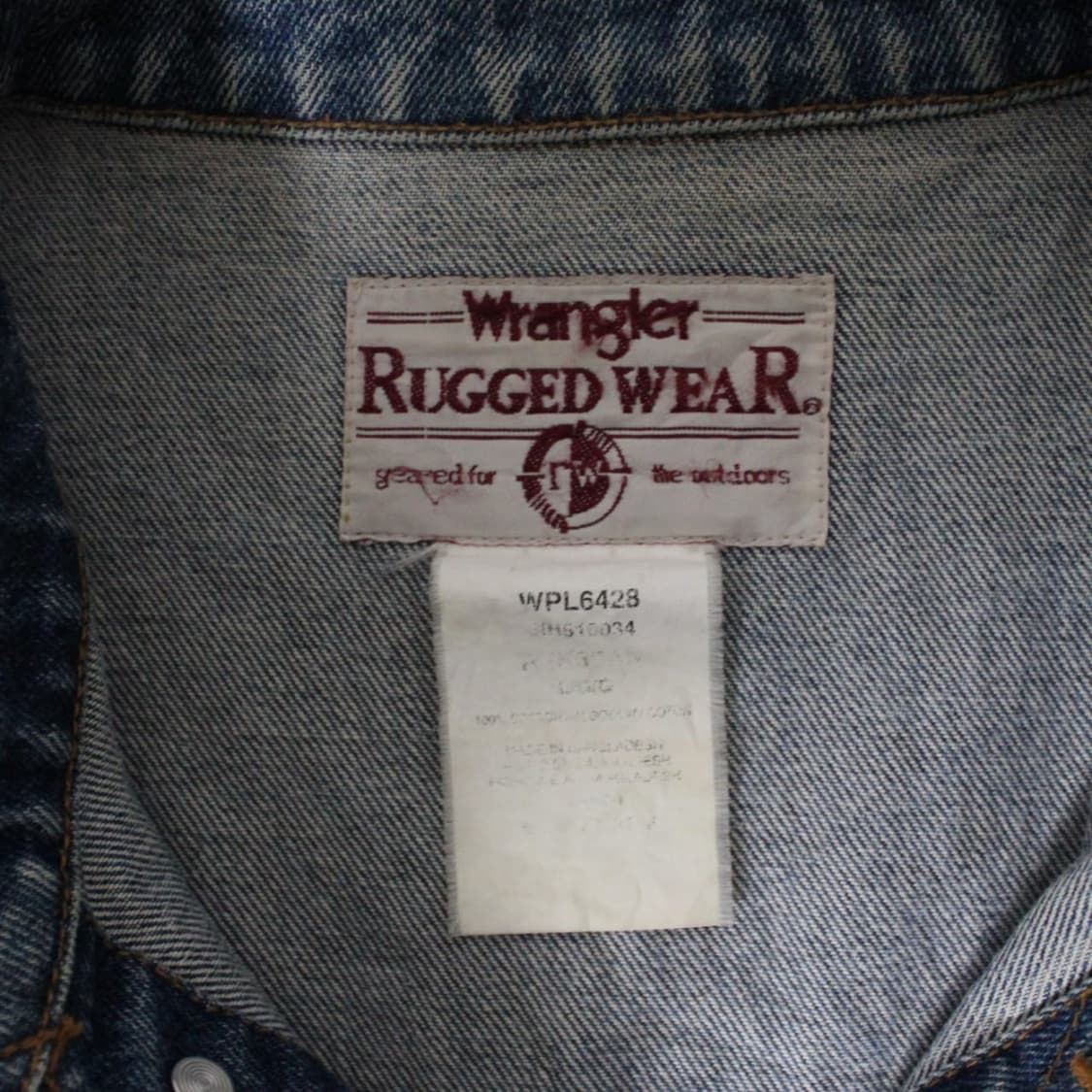 90s Wrangler Rugged Wear 데님 트러커 자켓 L024 상품이미지5