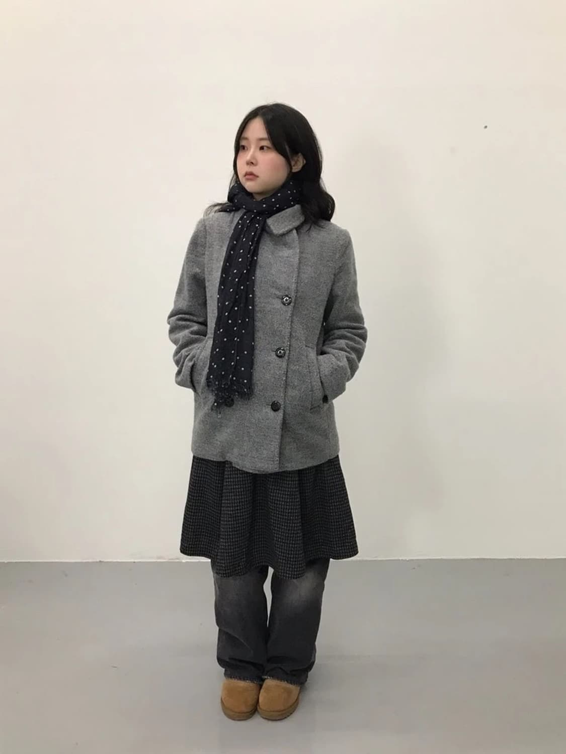 GU Wool Blend Double Coat 상품이미지1