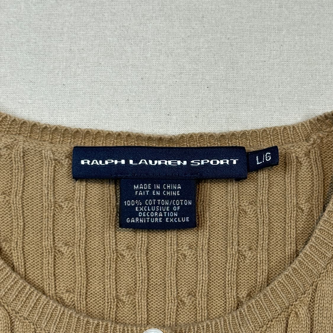 L) 폴로 랄프로렌 코튼 케이블 꽈배기 가디건 상품이미지6