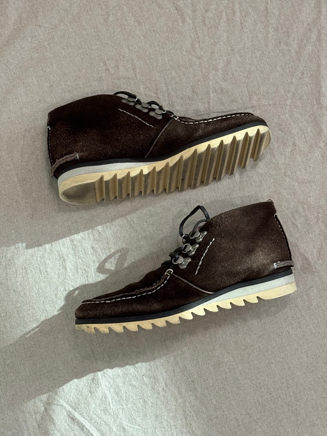 준야와타나베 브라운 스웨이드 슈즈 상품이미지4