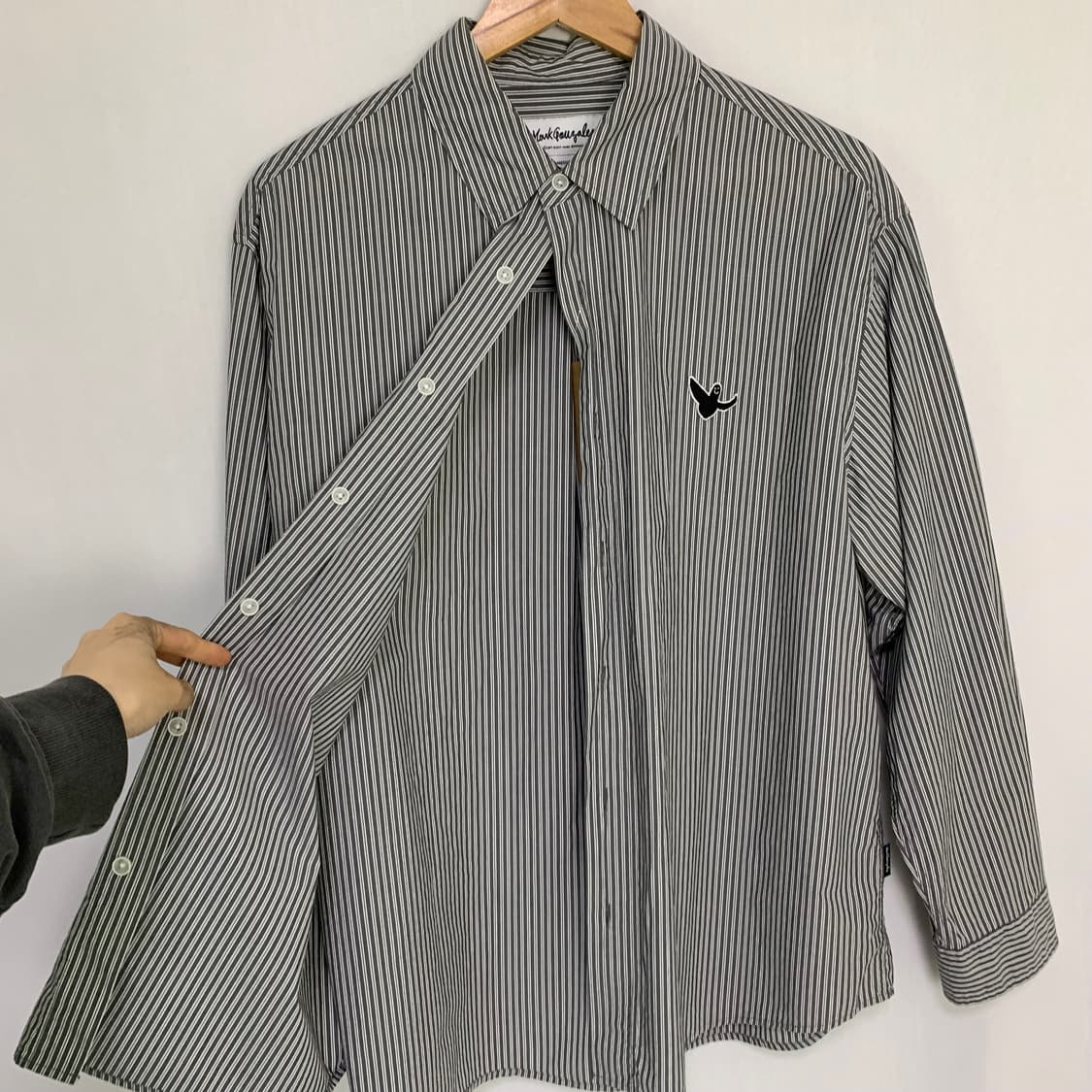 마크곤잘레스 베이직 스트라이프 무채색 셔츠 남성 M 상품이미지6