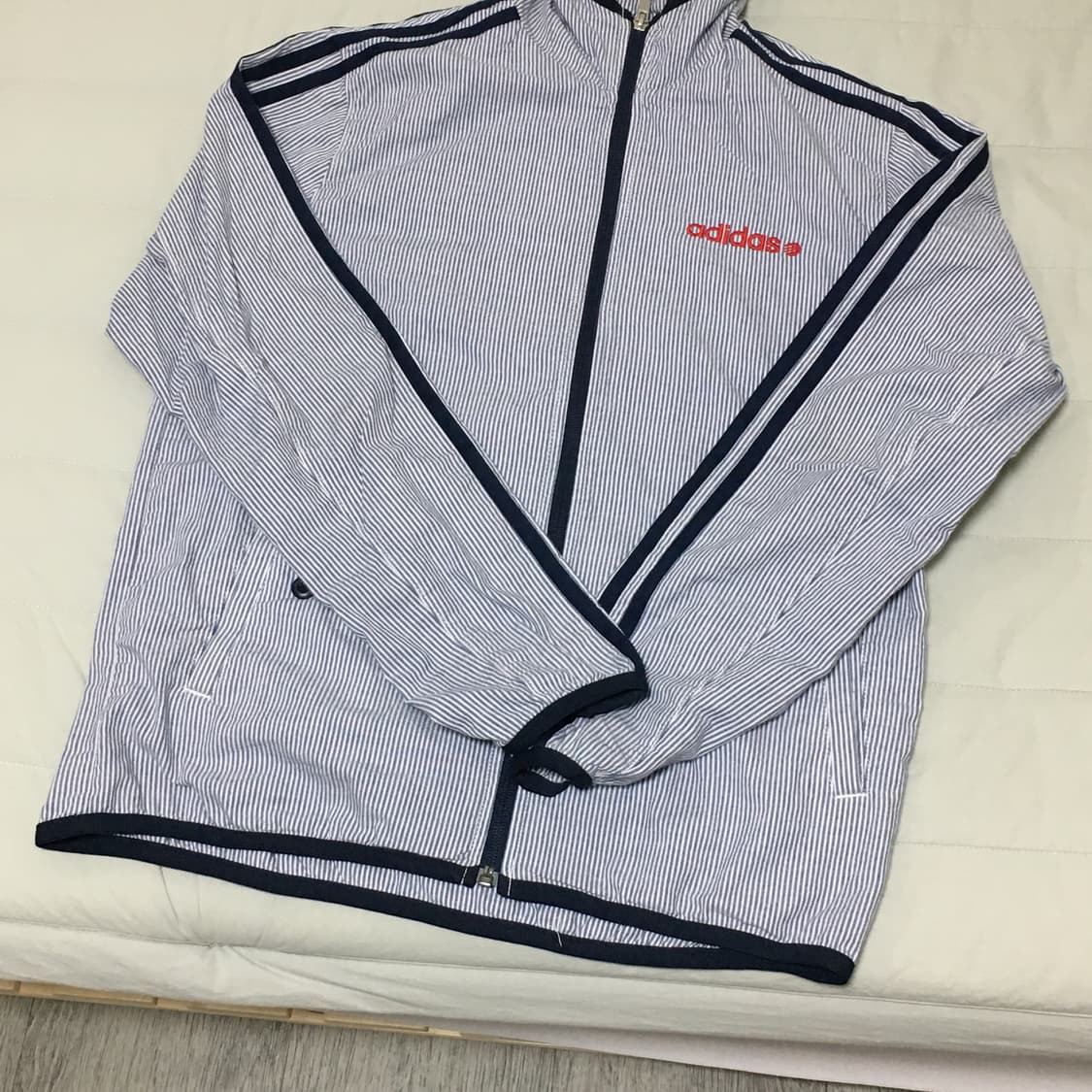 아디다스 스트라이프 후드 집업 바람막이 상품이미지2