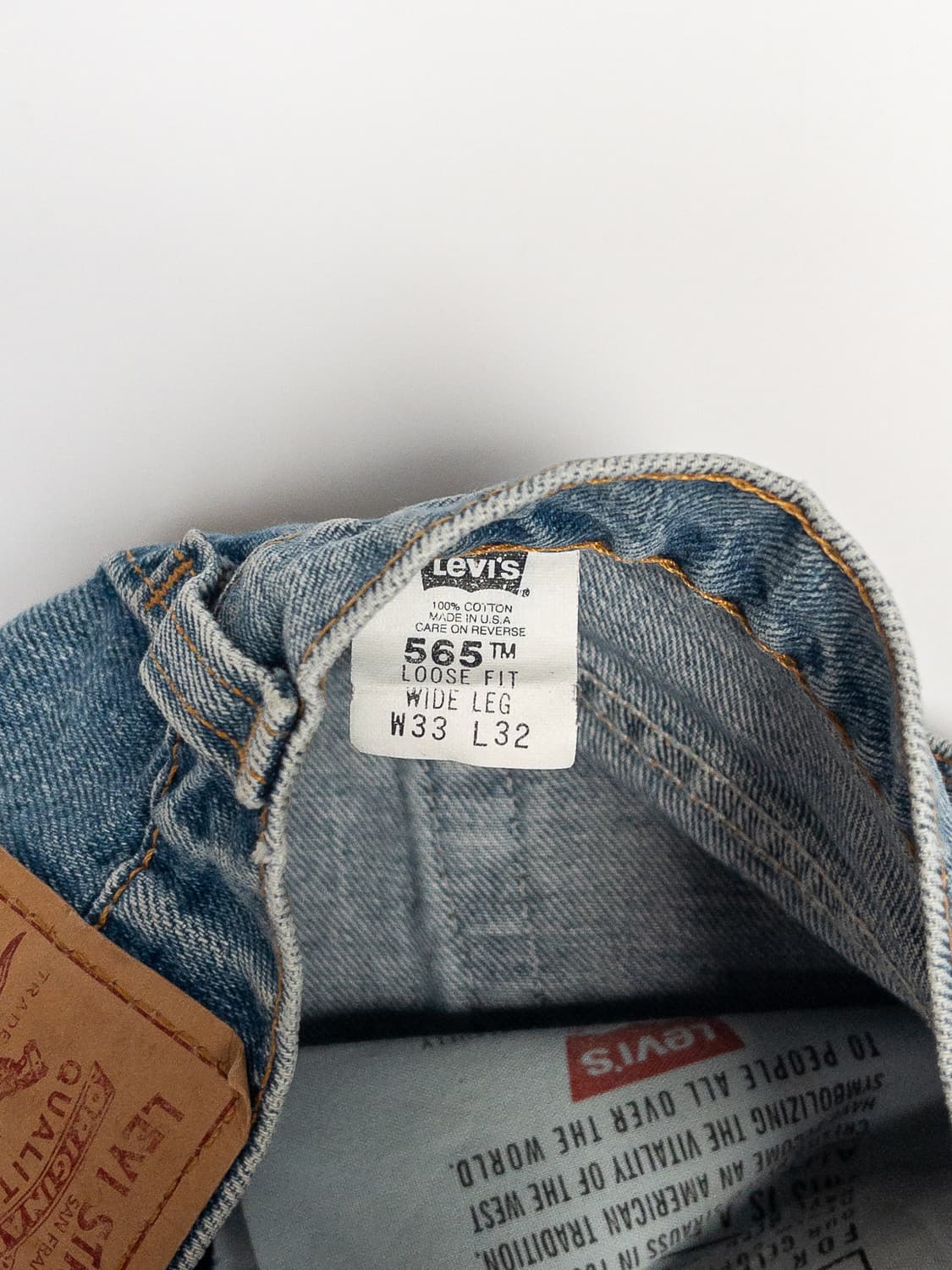 90's 미제 리바이스 565 루즈 핏 와이드 레그 33x32 상품이미지5
