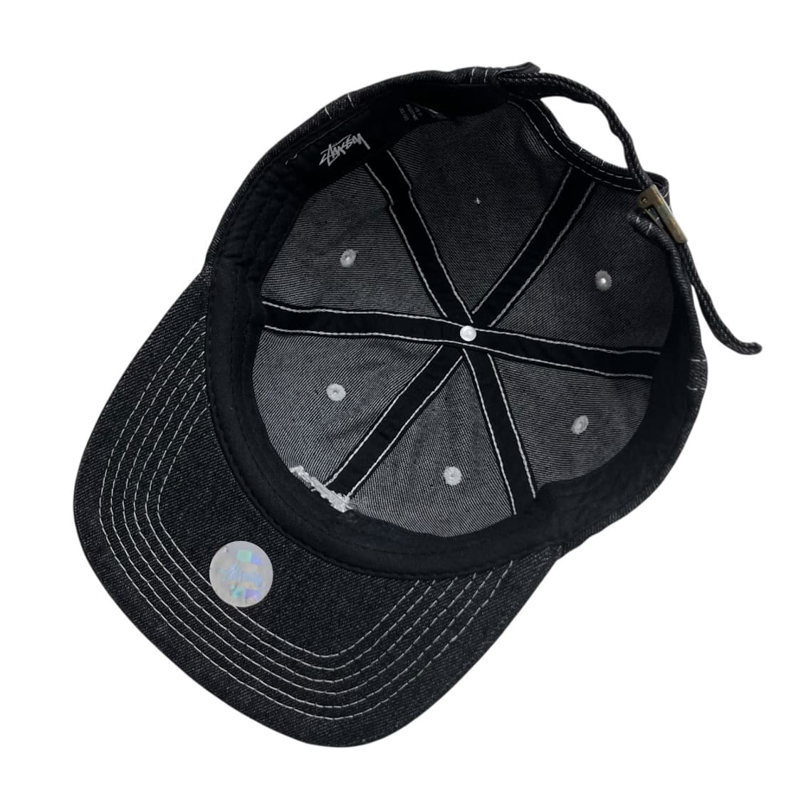 스투시 데님 스티치 흑청 스냅백 상품이미지8