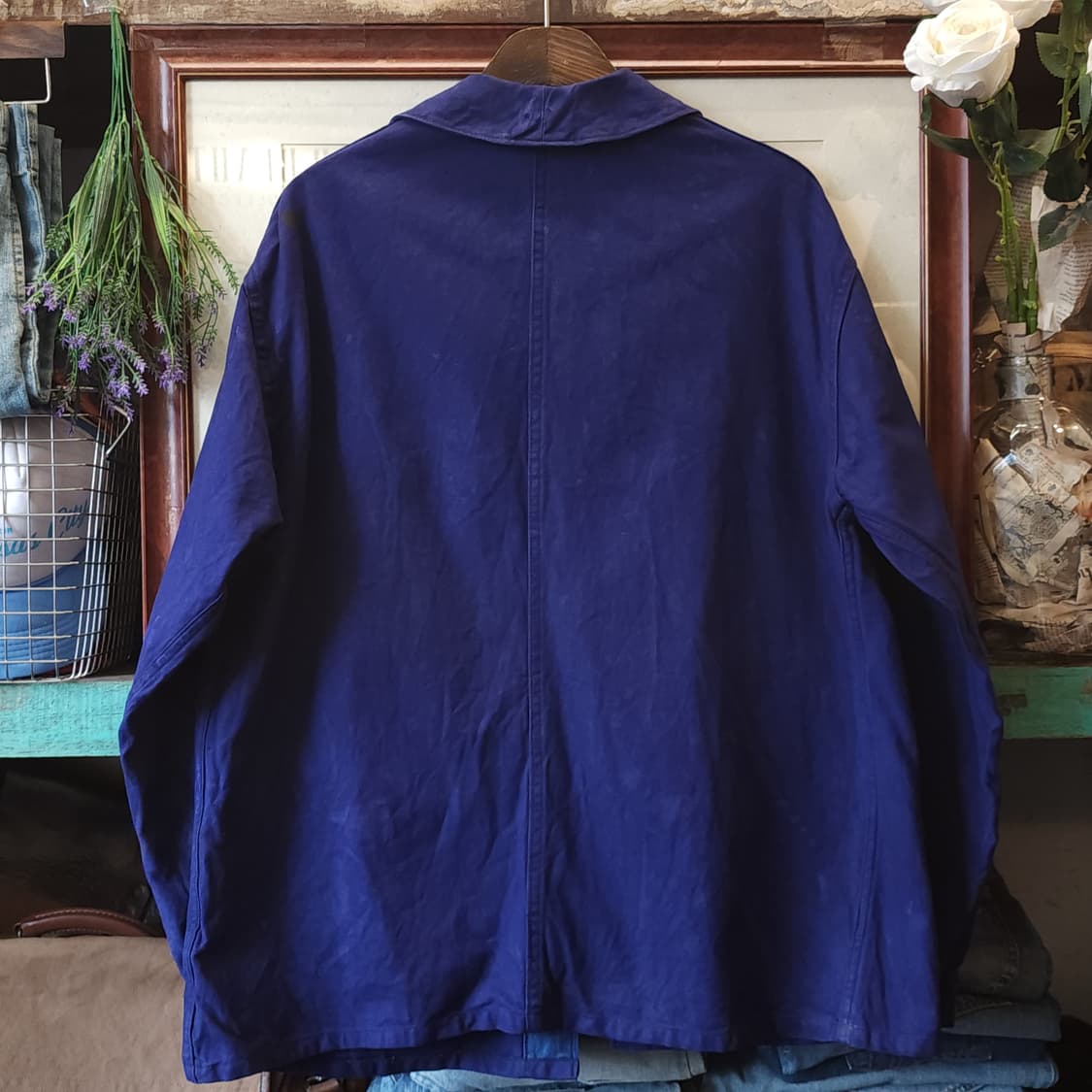 60s 프렌치 워크자켓 프렌치자켓 블루 빅사이즈 프렌치 자켓 52 상품이미지2