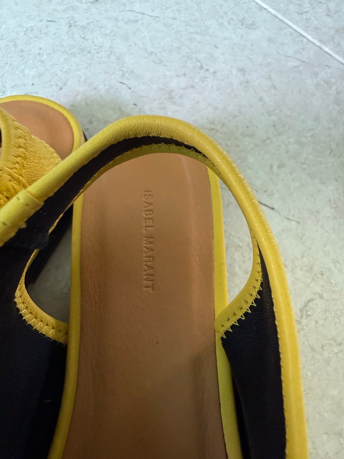 [정품/비브람보강] 이자벨 마랑 알리체 슬링백 샌들 옐로우 (37사이즈) 상품이미지2