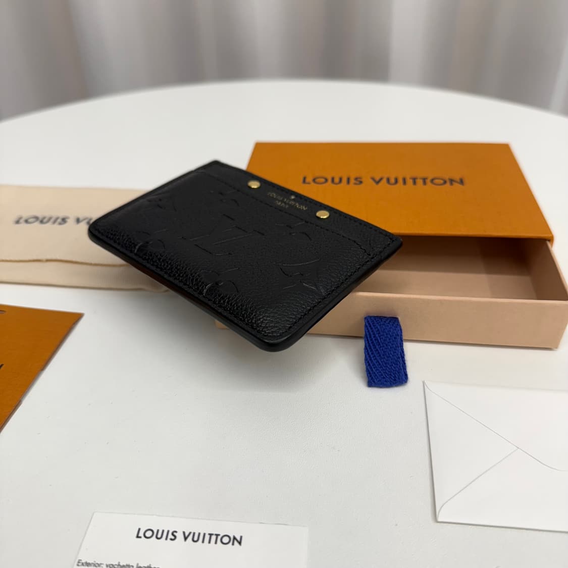 [풀박스] 루이비통 앙프렝뜨 카드지갑 블랙 상품이미지6