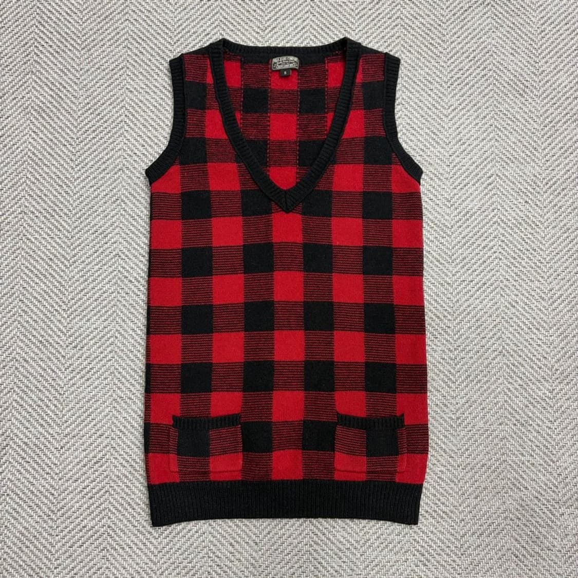 폴로진스 체크 니트 베스트 v1671 상품이미지1