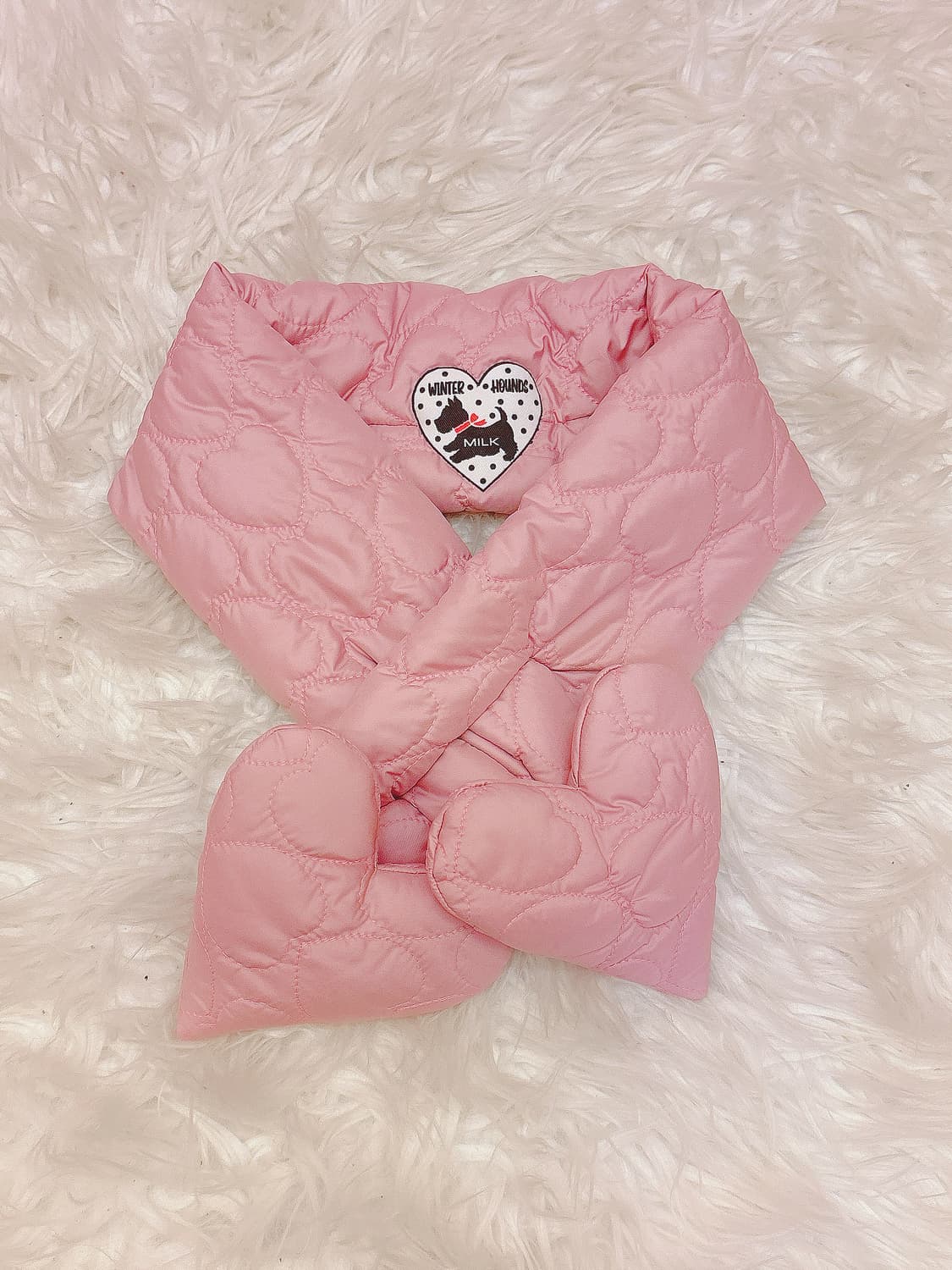 MILK heart quilt muffler 상품이미지2