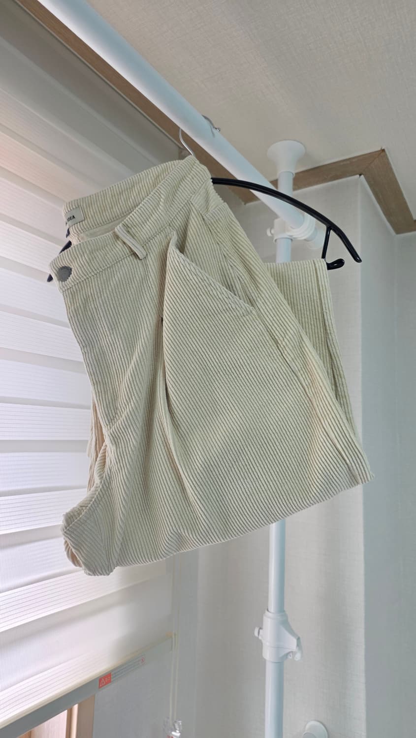 제너럴아이디어 원턱 코듀로이 팬츠 아이보리 XL 상품이미지2