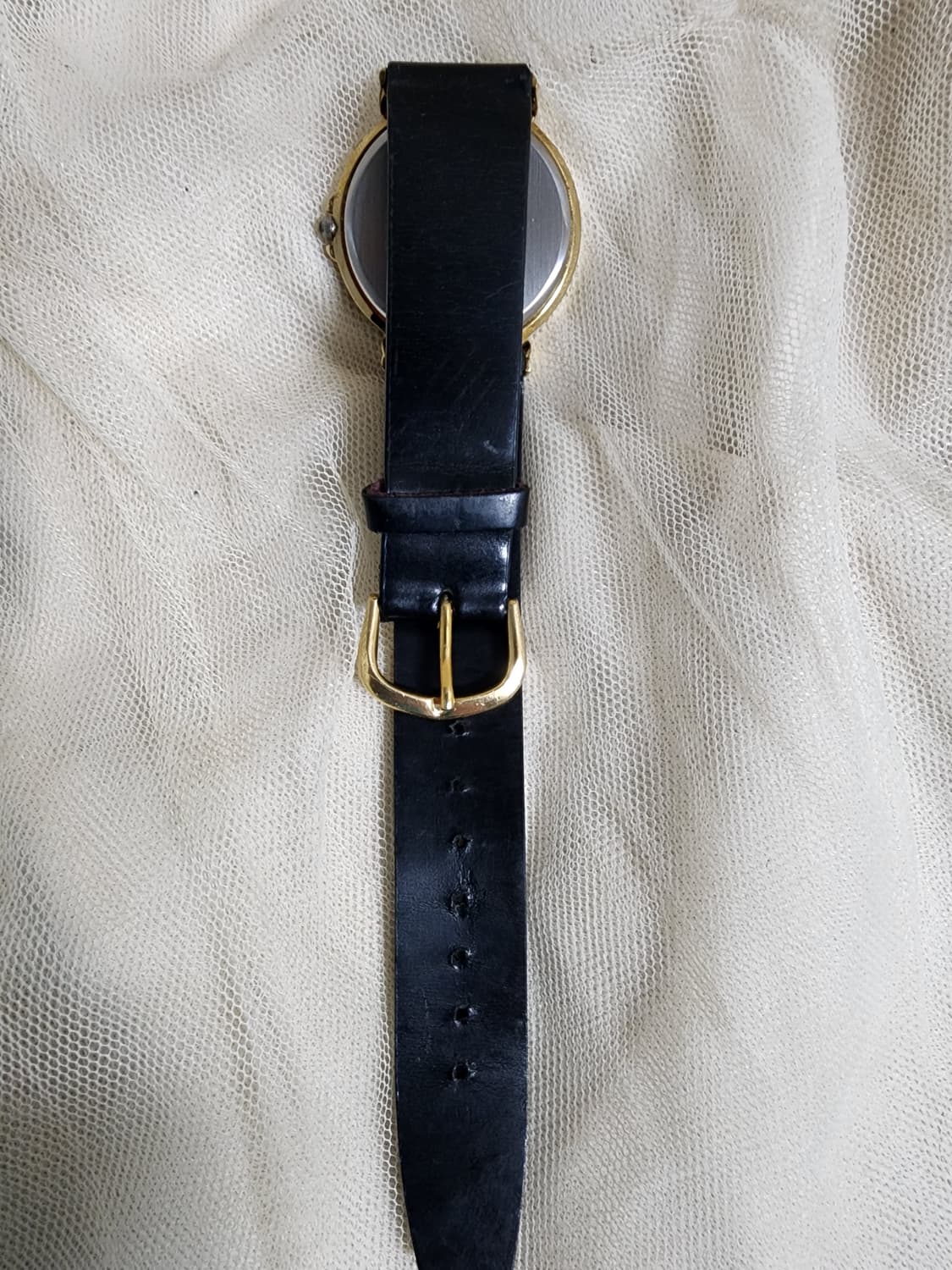 빈티지 로만손 골드 블랙 가죽 시계 상품이미지9