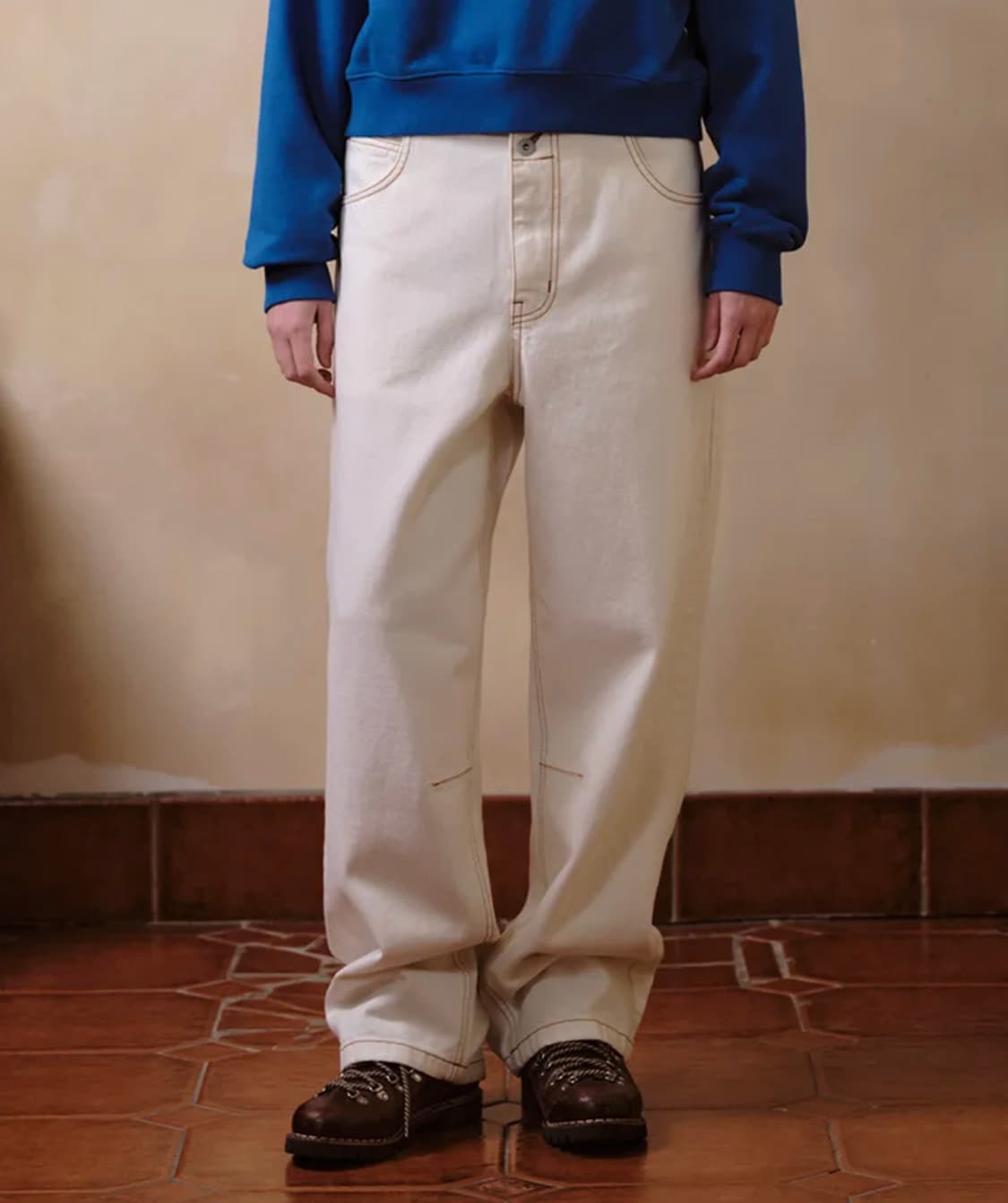 헬로썬라이즈 Washed TwoButton DenimPants_Ivory 상품이미지3