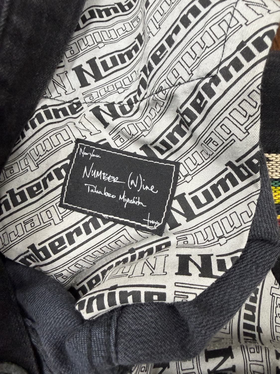 넘버나인 05AW 오르테가 블랙 진 상품이미지5