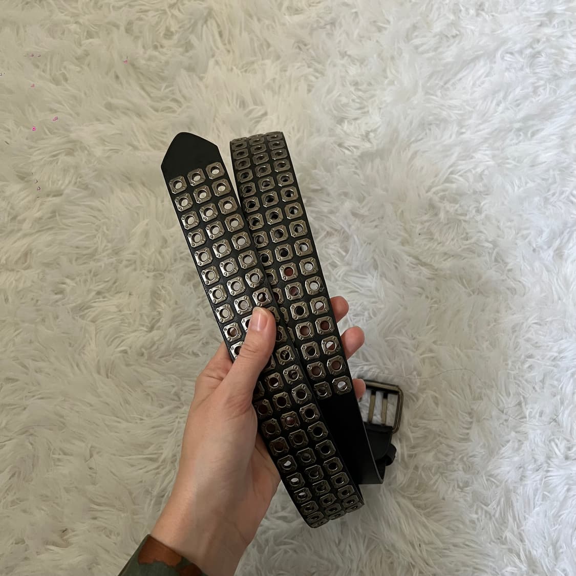 아일렛 와이드 벨트 (Black) 상품이미지4