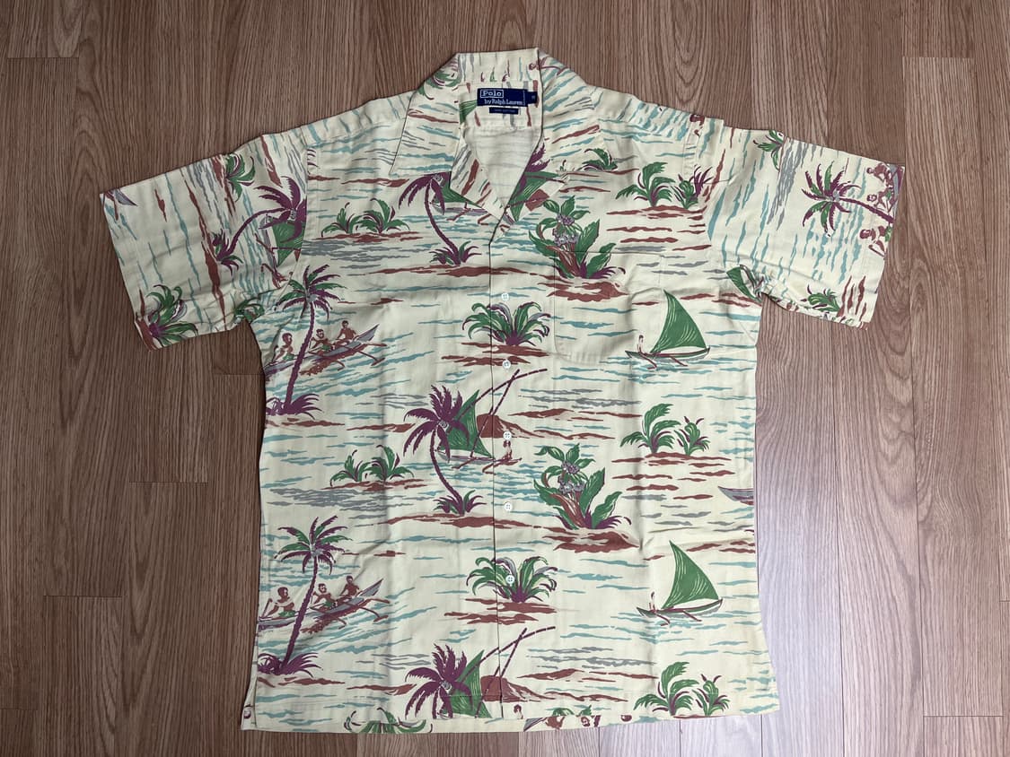 폴로 랄프로렌 코튼 하와이안 캠프 셔츠 사이즈 M 상품이미지2