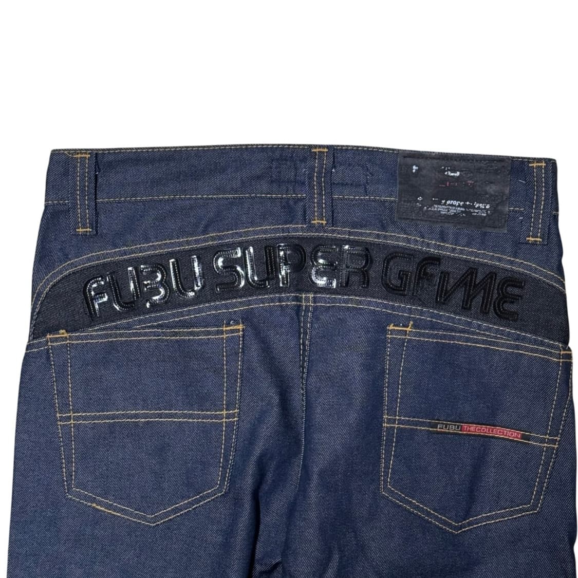 푸부 올드스쿨 다이스 자수 비즈 빅로고 생지 데님팬츠 상품이미지6