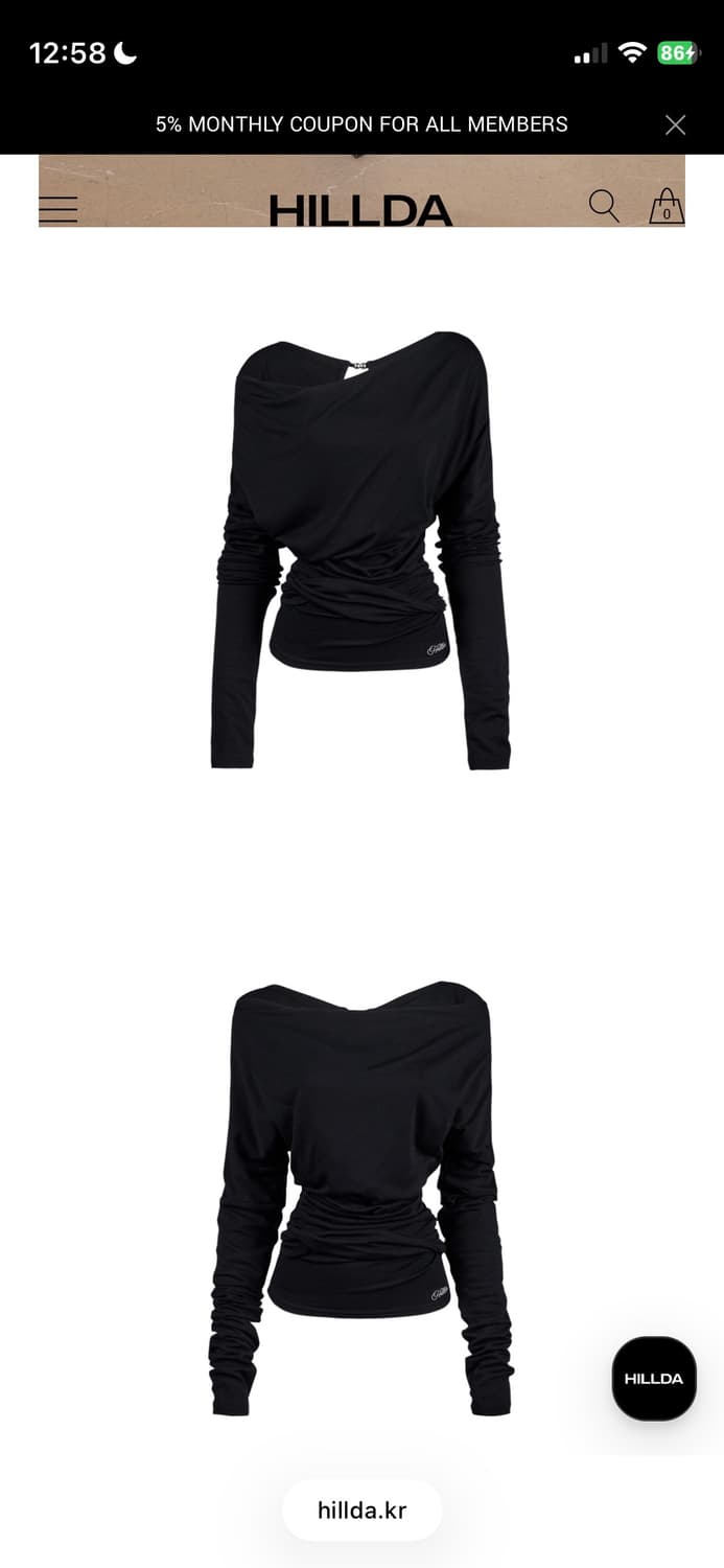 힐다 드레이프 숄더 탑 상품이미지2