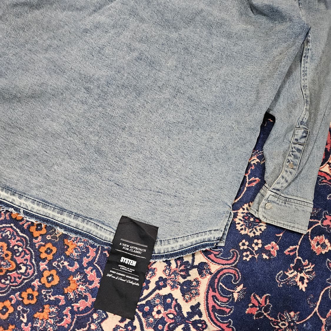 시스템(System) 20ss 빈티지 루즈핏 메탈로고 데님 셔츠 상품이미지7