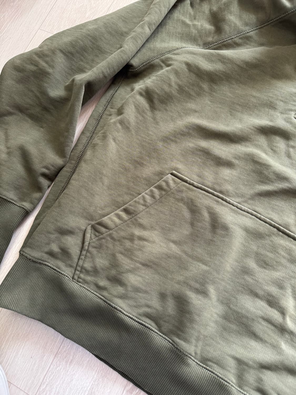 드레익스 쿼터집 포켓 맨투맨 올리브 L 상품이미지5