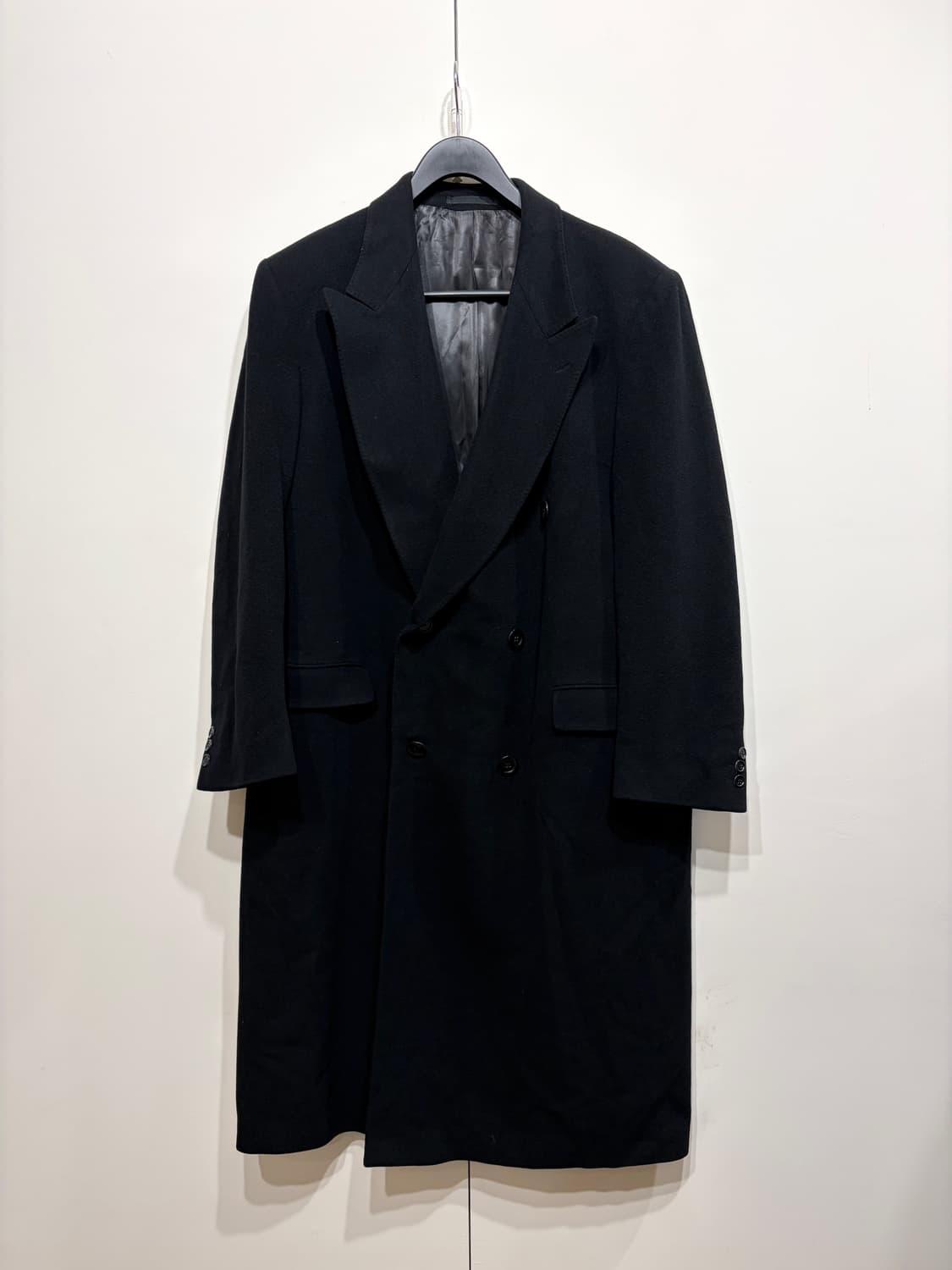 90's 입생로랑 캐시미어 더블 브레스티드 롱코트 상품이미지2