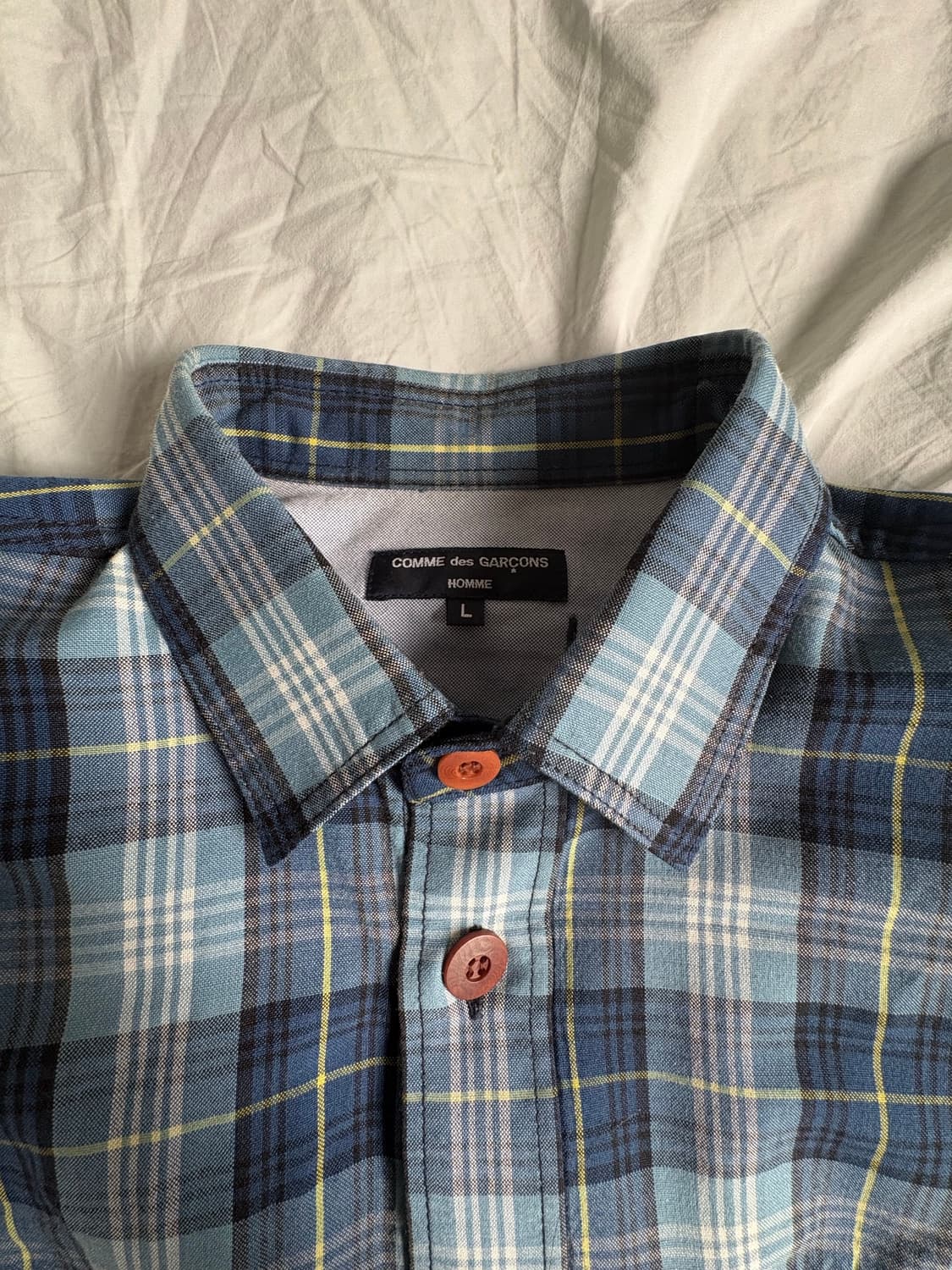 꼼데가르송 옴므 체크셔츠 L 상품이미지2
