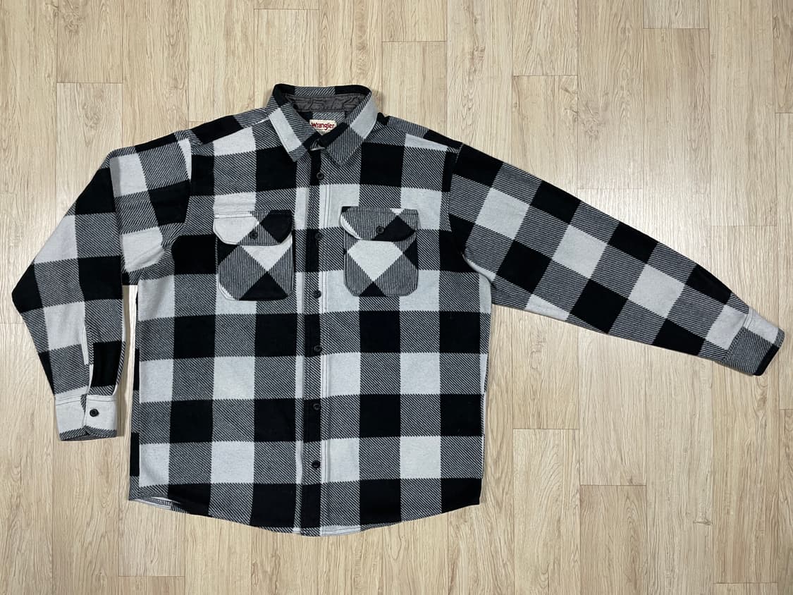 100~105) 00's 랭글러 체크 후리스셔츠(RRL&LVC&폴로) 상품이미지1