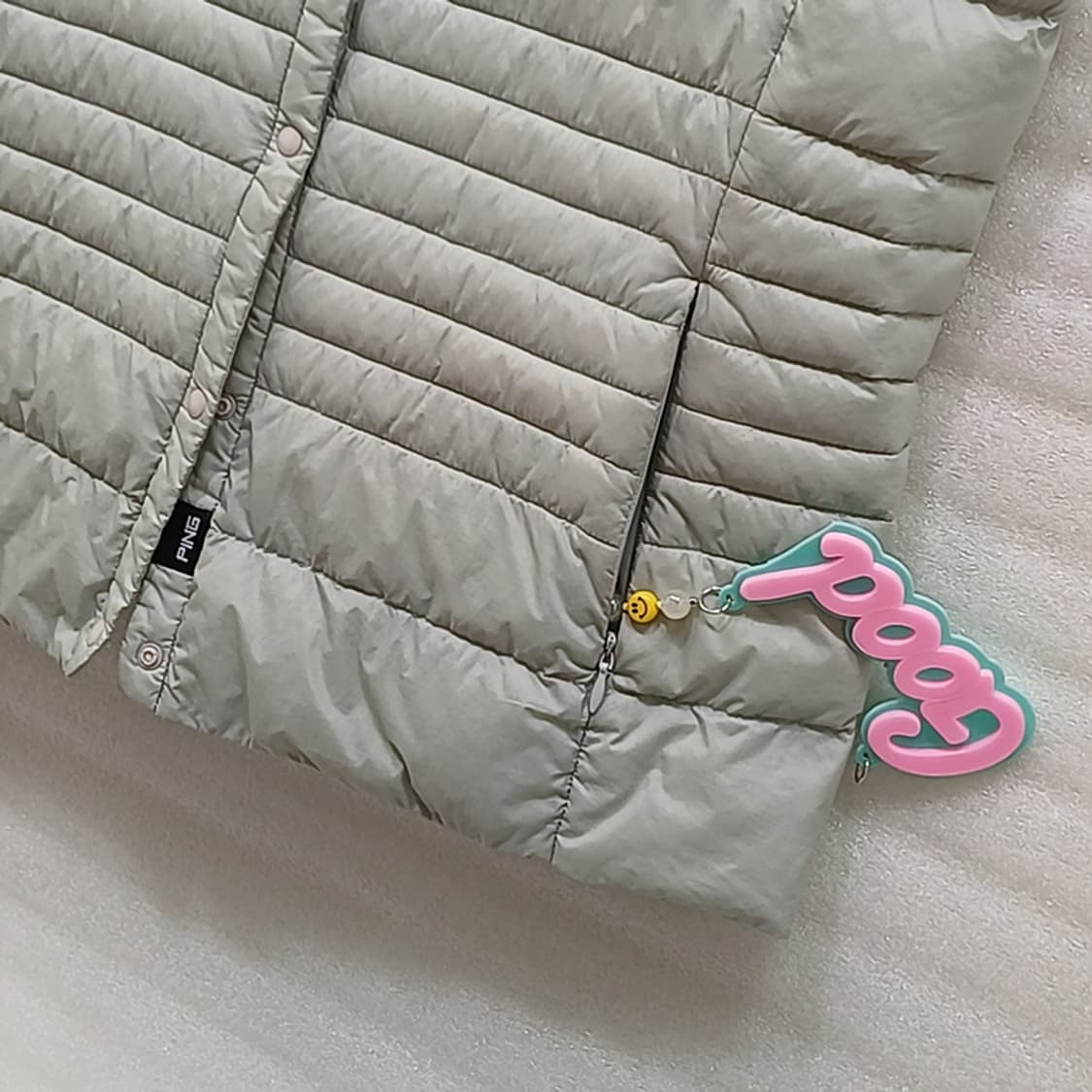 핑 골프 초 경량 구스 다운 패딩 조끼 여성 L 이너가능 사랑봉봉 상품이미지4