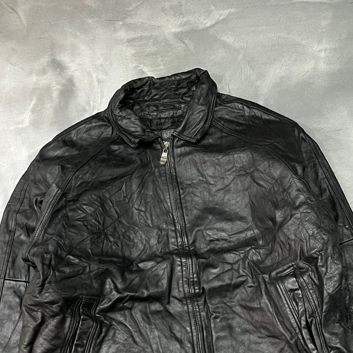  빈티지 레더 봄버 자켓 y15016 상품이미지3