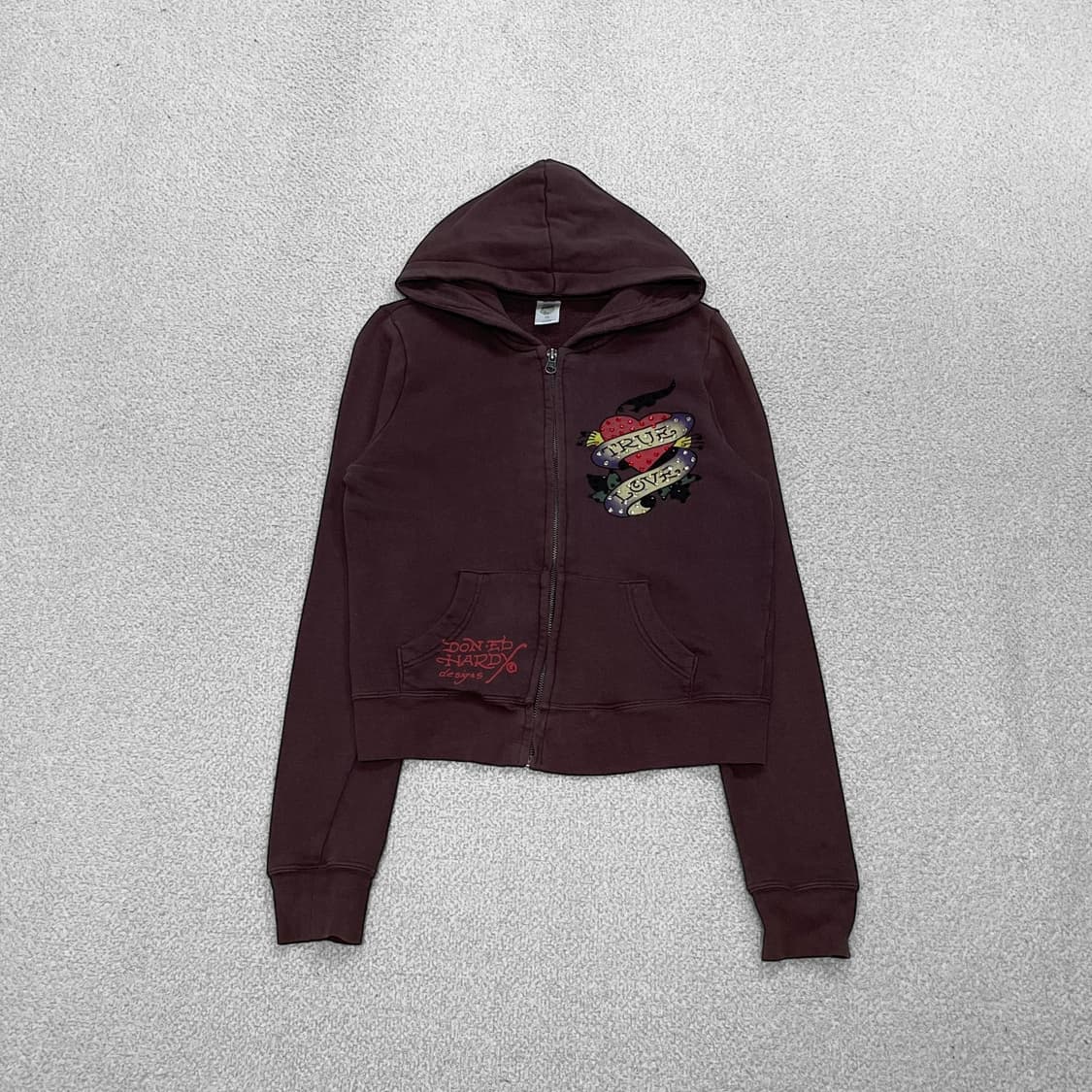 에드하디 Ed hardy 크리스챤오디저 트루러브 후드집업 브라운 상품이미지2