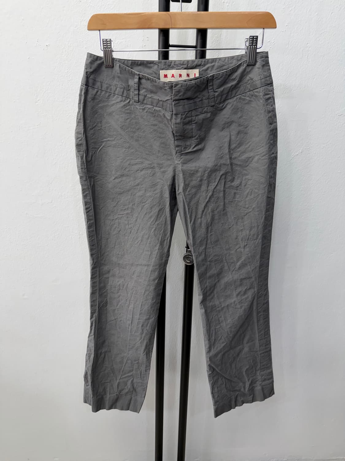 정품) 마르니 MARNI 여성 그레이 면바지 38(28) 상품이미지1