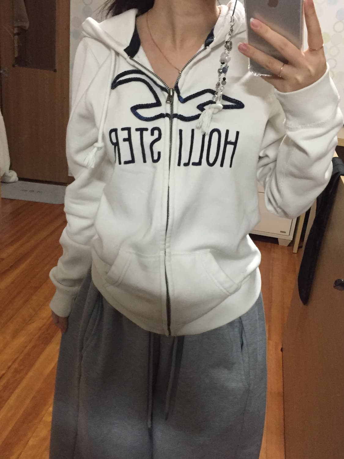 홀리스터 대장 빅로고 후드집업 상품이미지1