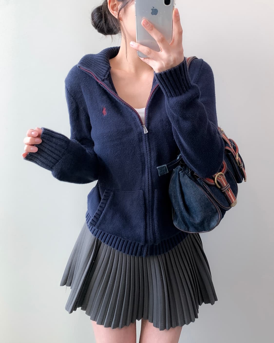 폴로 니트 집업 상품이미지1