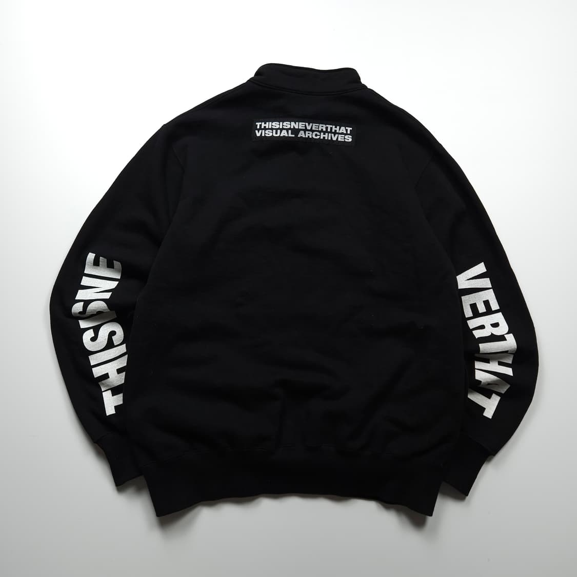 디스이즈네버댓 스펠아웃 헤비 코튼 쿼터집업 스웻 셔츠 (L) 상품이미지2