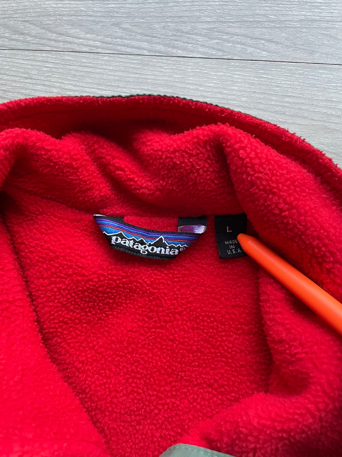 80s 파타고니아 쉘드 신칠라 세이지 그린 봄버 자켓 rare usa 상품이미지3