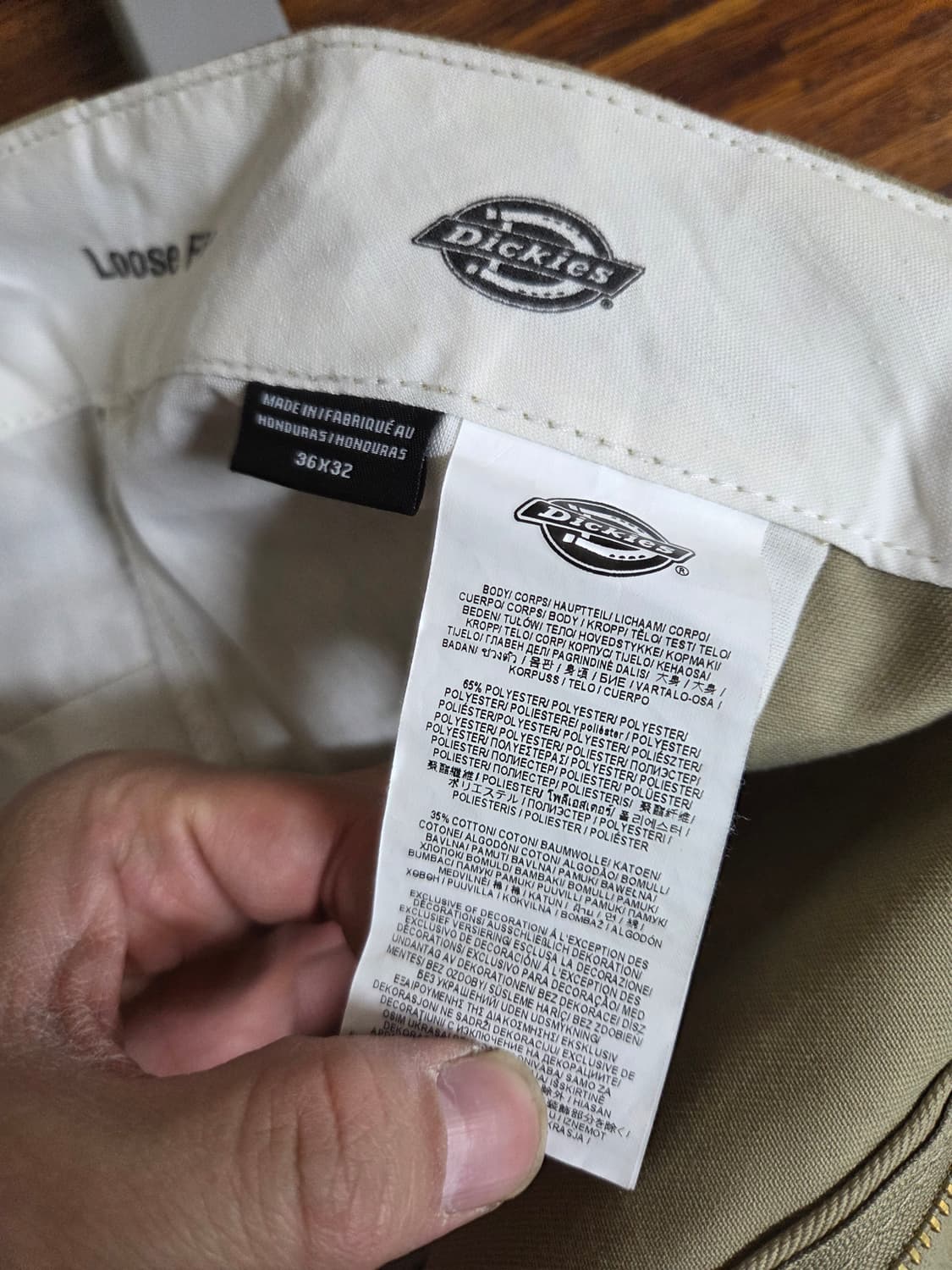 디키즈 더블니 코튼 워크팬츠 36 루즈핏  상품이미지3