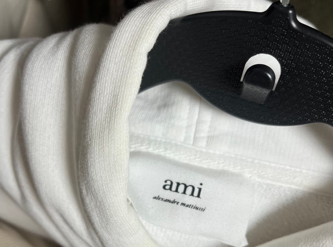 아미 화이트 하트 로고 후드티 상품이미지2