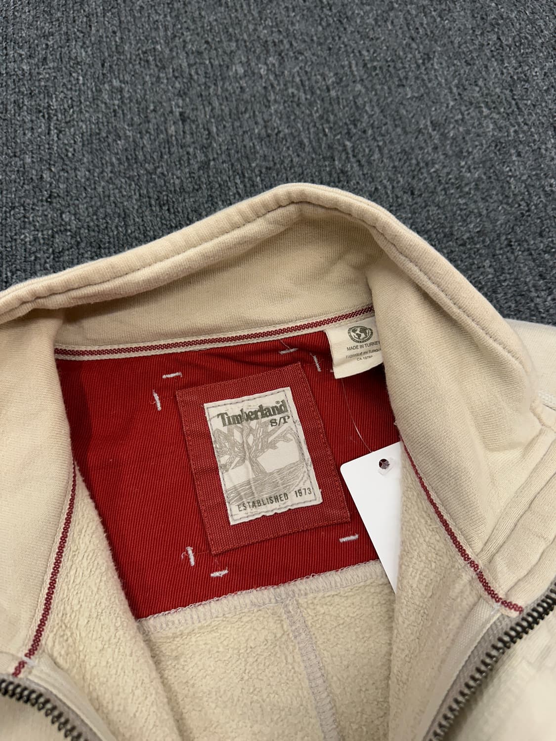 S) 팀버랜드 아이보리 포켓 스웻 집업 상품이미지6