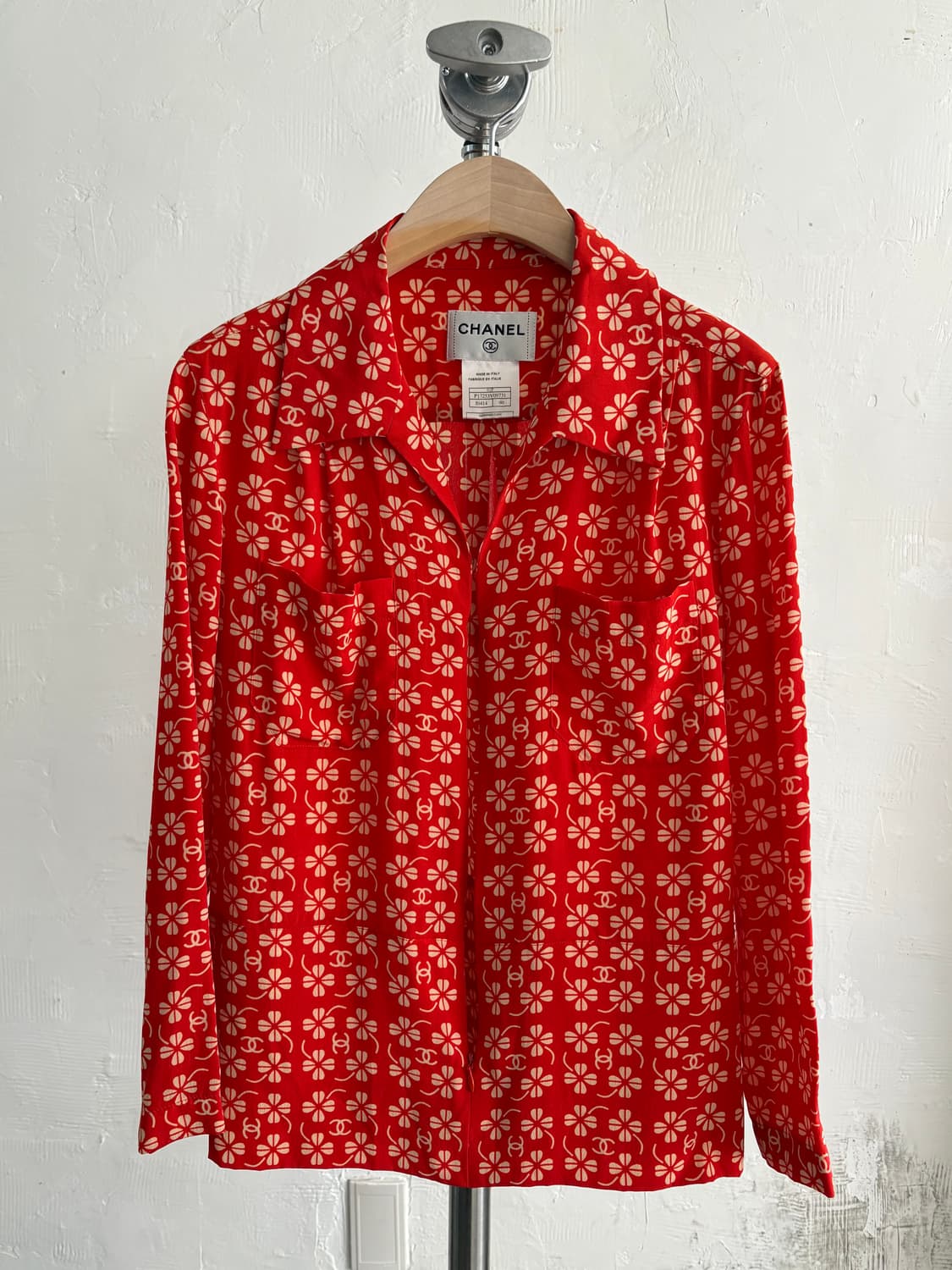 Chanel 샤넬 CC 로고 실크 블라우스 셔츠 상품이미지8