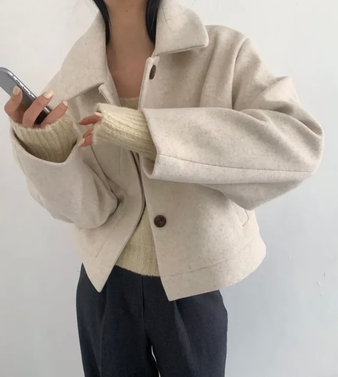 크롭 숏 코트 short coat 상품이미지1